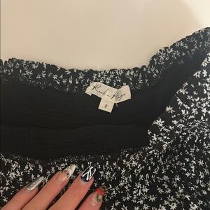 Rock n Rags Black and White Floral skirt